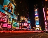 New York City - Urban Photography - Times Square at Night - Fine Art Photograph Print - Colorful - 6X9 (Other sizes are available)