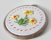 Hand Embroidered Wall Hanging - SPRING FLOWERS