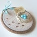 Organic Hand Embroidered Wall Hanging Nest with Robin Eggs- I WILL BE BACK - tbteam