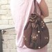 OOAK Backpack from Suede  BUTTERFLY