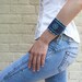 Suede Embroidered Bracelet NAUTICAL