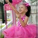 Minnie Mouse Themed Tutu Dress In Pink Polka Dots