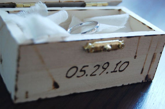 Shabby Chic Customized Ring Box - Ring Bearer Box