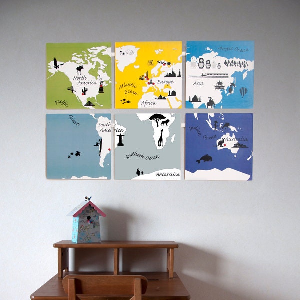 Kids World Map - Printable Wall Art