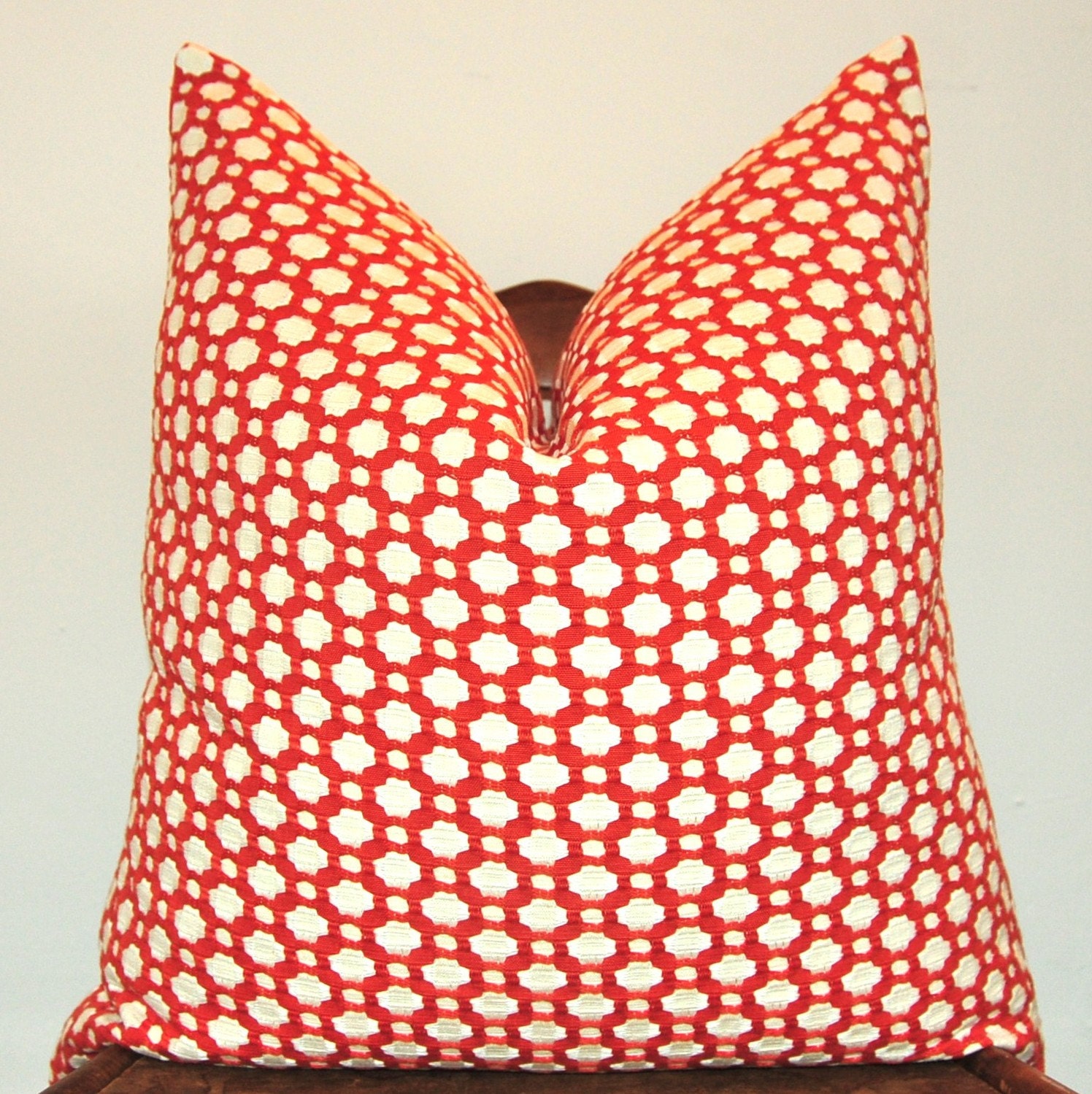 Pillow Cover - Decorative Pillow - Throw Pillow - Celerie Kemble for Schumacher - Betwixt - On Both Sides - 18 inch Square - Spark/Ivory