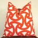 Designer Pillow - Decorative Pillow - Throw Pillow - Trina Turk for Schumacher - Santorini - 20 inch Square - Persimmon - Indoor/Outdoor