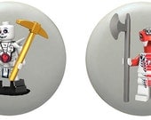 NINJAGO SET 2 Minifigures LEGO Knobs Ceramic Set of 4