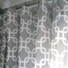 A Pair Of 50x90 Inch Flat Panels /Rod Pocket Draperies In Storm Grey/White Contemporary Print