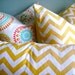 12x22 Lumbar Decorative Pillow In Chevron Yellow Contemporary Print