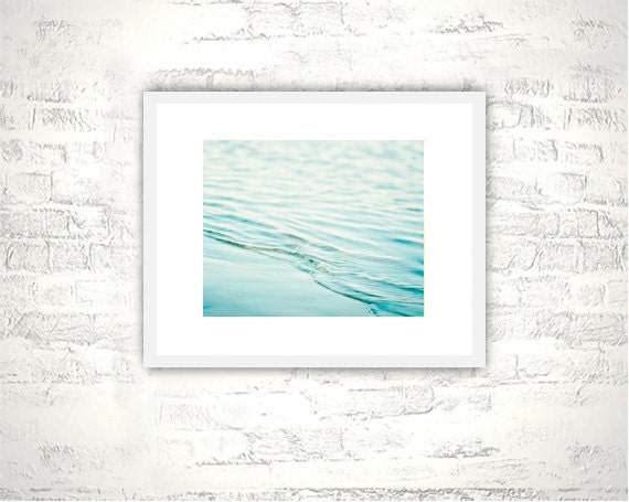 Beach Photography - ocean photography water photography water ripples beach photograph aqua blue wall art - 8x10 Photo, "Ocean Ripples"