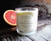 Olive Branch Organics Candle FRESH PINK GRAPEFRUIT Coconut Wax Candle Essential Oils All Natural Aromatherapy 10 oz.