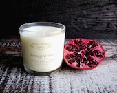 POMEGRANATE Candle Organic Coconut Wax massage Candle Essential Oils All Natural 10 oz.
