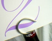 Wine Bottle Number Holder for Weddings & Parties, Silver, 5pcs