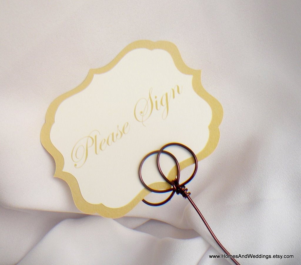 Wedding Decor, Table Place Settings, Stylish Sign Holder Picks, 15 Inches Long, 30pcs