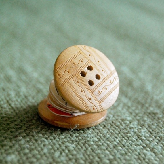 Button Book w/ decorative wooden button covers by stephaniebutton