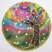 Tree of Light Mandala hand painted silk