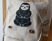 Sloth Canvas Field Bag Messenger Bag