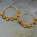 SALE Citrine and Gold Hoop Earrings