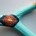 Aqua, Navy, Orange & Gold Diamond Painted Antler - Extra Large