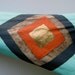 Aqua, Navy, Orange & Gold Diamond Painted Antler - Extra Large