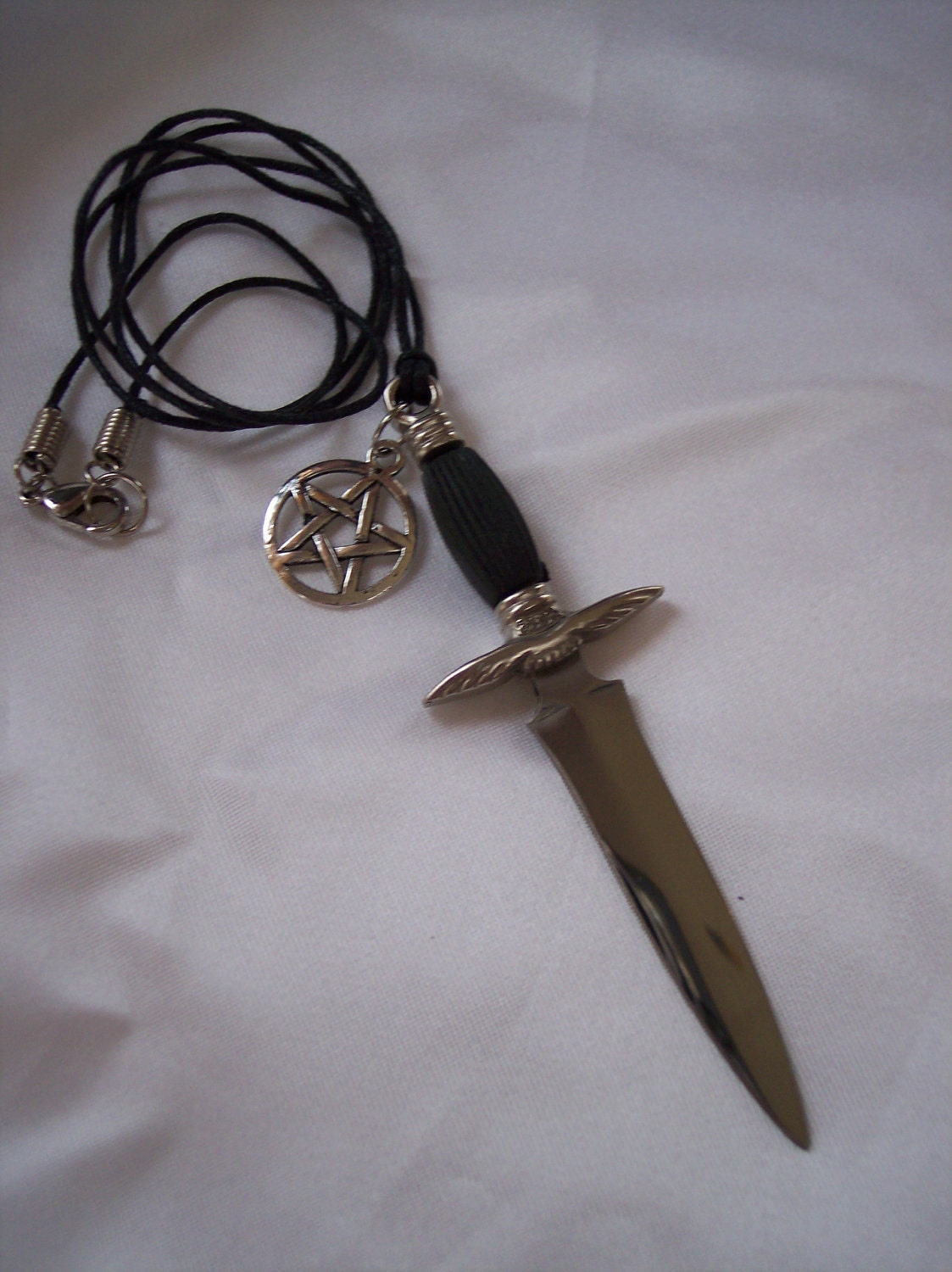 Athame / Dagger and Pentacle Pendant / Necklace, S&H Included