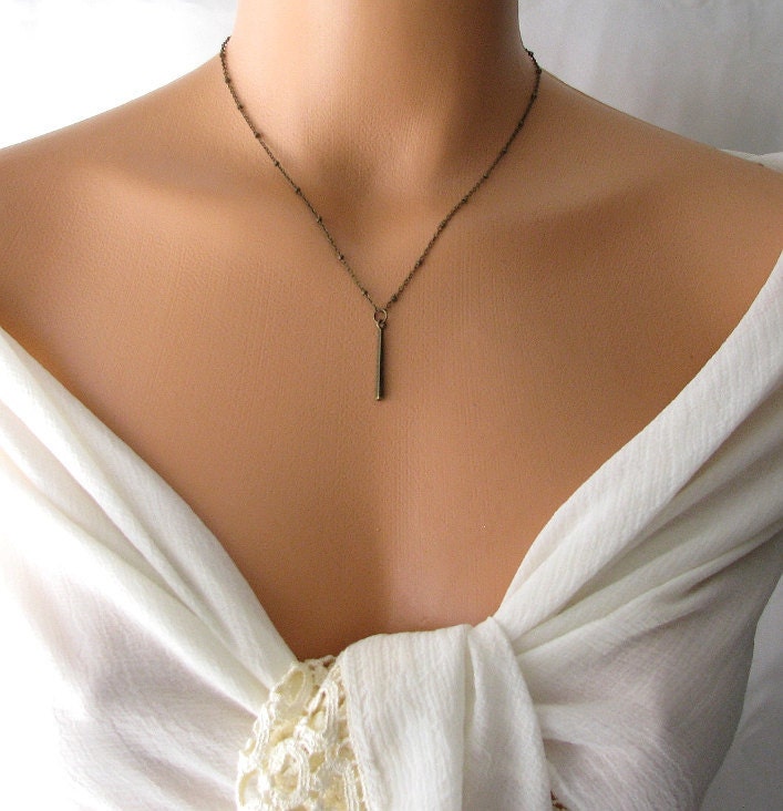 bar necklace, everyday necklace, simple necklace, layering necklace short necklace for layering