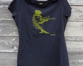 NOLA Fish - Yellow on Charcoal Grey - Organic Cotton & Hemp