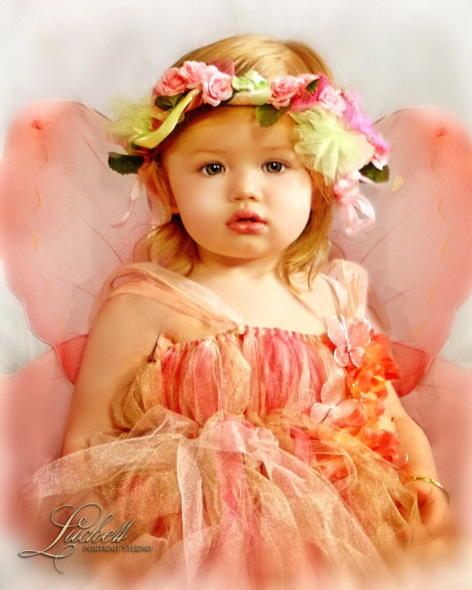 Enchanted Fairy Ware Peaches and Cream  Fairy Dress and Halo set