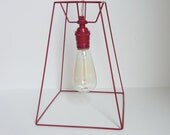 Industrial Style Red Hanging Pendant Light