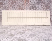 shutter shelf shabby chic heirloom white retro rustic upcycled vintage key rack peg rack coatrack paris apartment