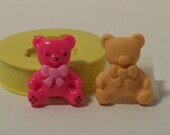 Teddy Bear A119 - Flexible Silicone Mold - Crafts, Jewelry, Resin, PMC, Soap, Food, Scrapbooking, Polymer Clay, Push Mold