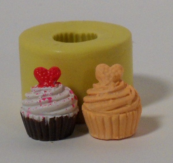Cupcake SW110- Flexible Silicone Mold - Crafts, Jewelry, Resin, PMC, Soap, Food, Scrapbooking, Polymer Clay, Push Mold