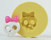 Girl Skull DE111- Flexible Silicone Mold - Crafts, Jewelry, Resin, PMC, Soap, Food, Scrapbooking, Polymer Clay, Push Mold