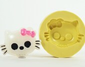 Girl Cat Skull A198 - Flexible Silicone Mold - Crafts, Jewelry, Resin, PMC, Soap, Food, Scrapbooking, Polymer Clay, Push Mold