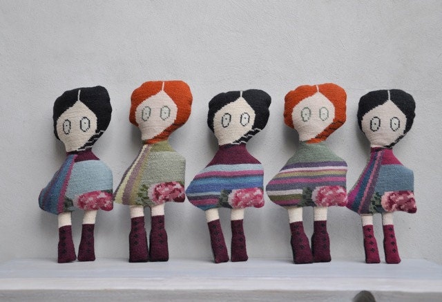 Manga&Polish Folk ART Doll Handmade, needlepoint