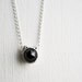Black Cat Necklace, Black Spinel and Sterling Silver, MADE TO ORDER