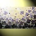Original Abstract Textured Painting, Purple Flowers Poppy, Palette Knife, Poppies Blossoms Floral, Modern, Lavender Gold 24x48" -Christine