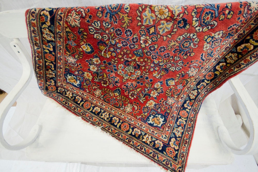 RESERVED Cranberry Red Vintage Persian Rug