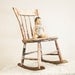 Primitive Antique Childs Wooden Rocking Chair