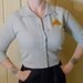 SWEATER GIRL-- Sexy and Super Soft Powder Blue 1950s Lambswool and Angora Cardigan--S,M