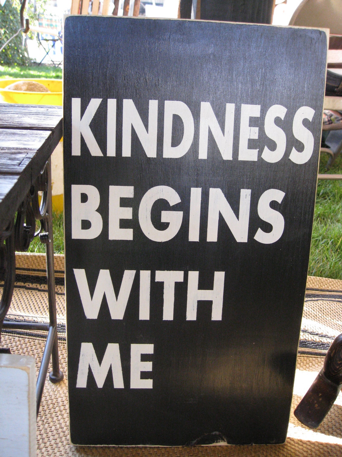 Kindness Begins With Me hand painted wood sign