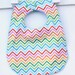 Large Toddler Chevron Rainbow Bib