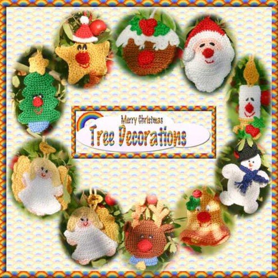 Christmas Tree Decorations Crochet Pattern pdf