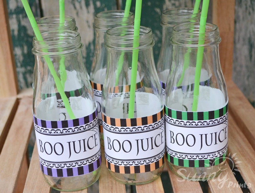 Halloween party printable water bottle labels Il_570xn