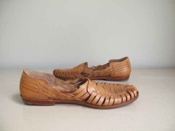 MEN'S UNISA tan leather huarache sandals by iambicpentameter