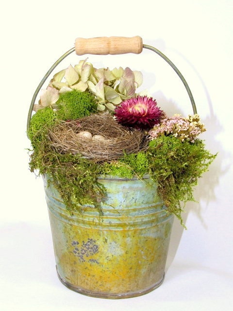 Dried Flower Arrangement, Petite Pail