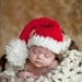 Santa's Hat Baby Boy or Baby Girl Christmas Photography Prop Sizes Preemie, Newborn, 0-3 months, 3-6 months