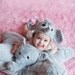 Elephant Earflap Baby Newborn Crochet Photography Prop