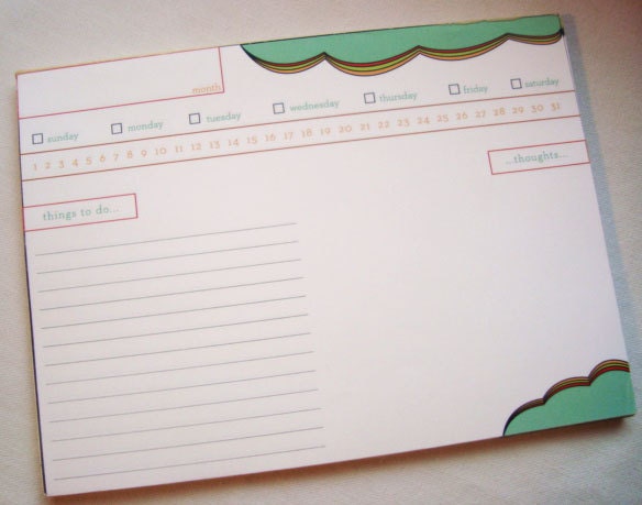Head in the Clouds fill it in whenever day planner