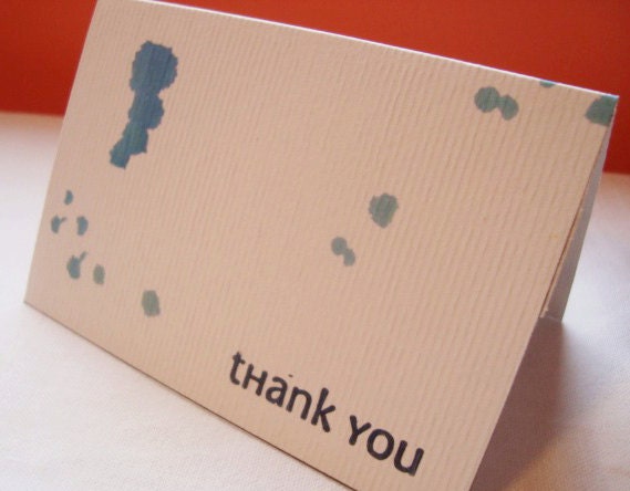 Blue/Gray Watercolor Thank You cards